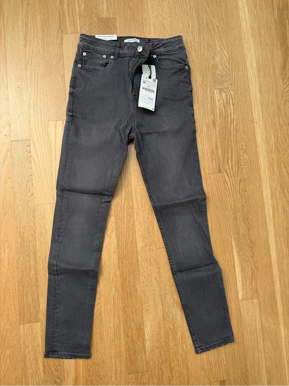 Zara Charcoal Gray Skinny Jeans
